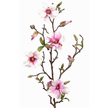 Magnolia décoratif MARGA, rose-rose, 80cm, Ø6-8cm