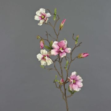 Magnolia décoratif MARGA, rose-rose, 80cm, Ø6-8cm