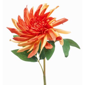 Fleur synthétique dahlia GREWAL, saumon-pêche, 75cm, Ø19cm Fleur synthétique dahlia GREWAL, saumon-pêche, 75cm, Ø19cm