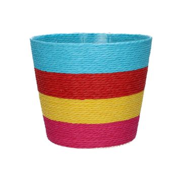 Panier à plantes NERIONKO MULTI, turquoise-rouge-jaune-rose, 13 cm, Ø 15,5 cm