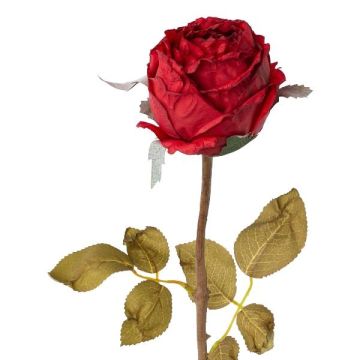Fleur décorative Rose ZONFER, rouge, 60cm