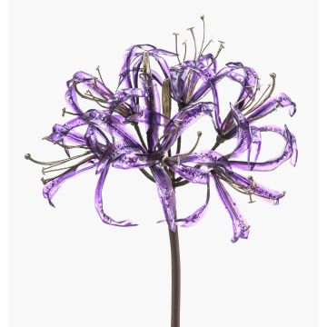 Fleur décorative Crinole de Powell LEIALOHA, lilas-électrum brillant, 75cm