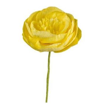 Fleur artificielle Renoncule PINERY en papier, jaune, 45cm Fleur artificielle Renoncule PINERY en papier, jaune, 45cm