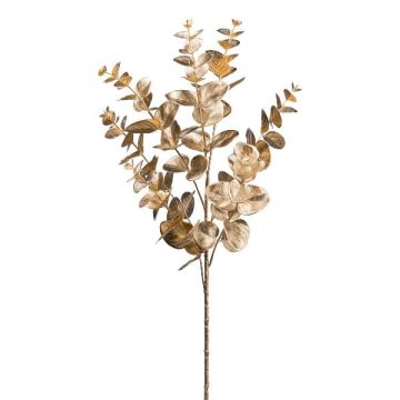 Branche décorative Eucalyptus SLOFER, or métallique, 65cm