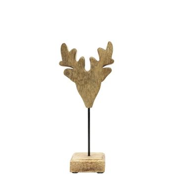 Figurine décorative « cerf » en bois LINDAL, socle en bois, couleur naturelle, 11 x 7 x 26 cm Figurine décorative « cerf » en bois LINDAL, socle en bois, couleur naturelle, 11 x 7 x 26 cm