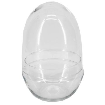 Cloche en verre JAMAE, transparente, 19,5 cm, Ø 12,5 cm Cloche en verre JAMAE, transparente, 19,5 cm, Ø 12,5 cm