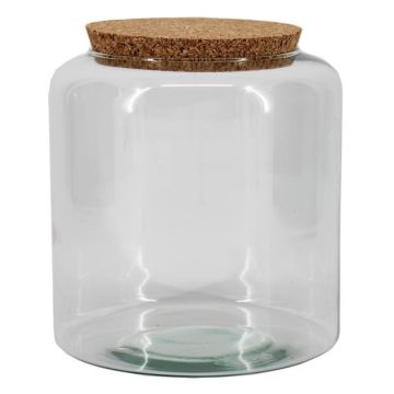 Bocal de conservation KEDAR avec couvercle en liège, transparent, 20 cm, Ø 19 cm