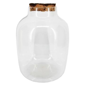 Bocal de conservation RYZEL avec couvercle en liège, transparent, 34 cm, Ø 24 cm Bocal de conservation RYZEL avec couvercle en liège, transparent, 34 cm, Ø 24 cm