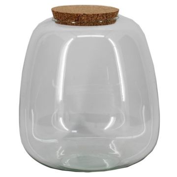 Bocal de conservation FENNY avec bouchon en liège, transparent, 25 cm, Ø 23 cm