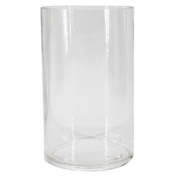 Vase en verre cylindrique SANSA OCEAN, recyclé, transparent, 20cm, Ø12cm