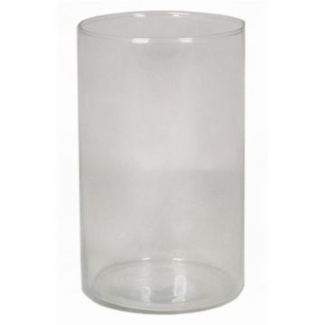 Vase en verre cylindrique SANYA OCEAN, recyclé, transparent, 20cm, Ø12cm
