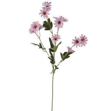 Marguerite en velours FENAS, rose-blanc, 65cm