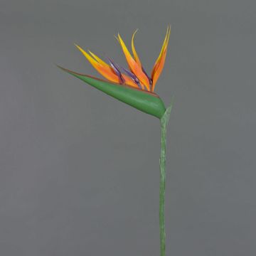 Fleur décorative oiseau de paradis ALLISSA, orange-violet, 90cm, 17x24cm