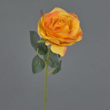 Fleur artificielle Rose SIMONY, jaune-orange, 45cm, Ø8cm