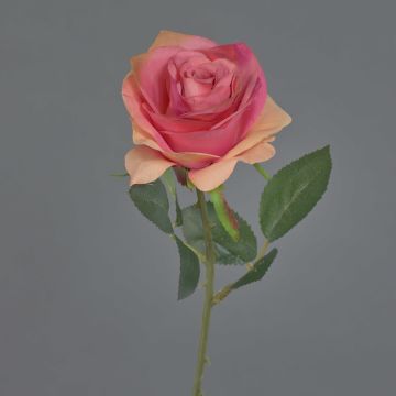 Fleur artificielle Rose SIMONY, rose saumoné, 45cm, Ø8cm