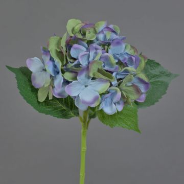 Fausse fleur d'Hortensia GABRIELLA, bleu-vert, 50cm, Ø18cm