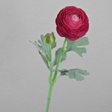 Renoncule synthétique CADISS, fuchsia, 50cm, Ø7,5cm