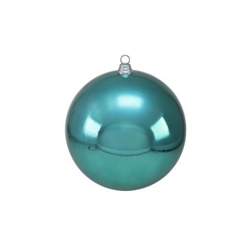 Boule de Noël TEODORA, turquoise brillant, Ø30cm