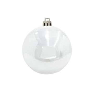 Boule de Noël CANELA, blanc brillant, Ø20cm