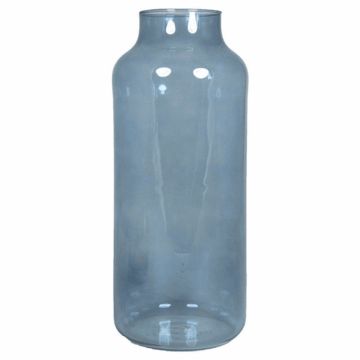 Vase à fleurs SIARA en verre, bleu-transparent, 35cm, Ø15cm