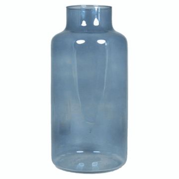 Vase à fleurs SIARA en verre, bleu-transparent, 30cm, Ø15cm