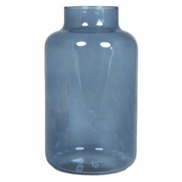 Vase à fleurs SIARA en verre, bleu-transparent, 25cm, Ø15cm