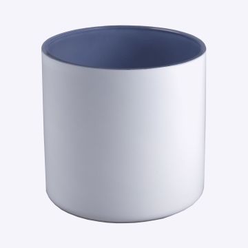 Verre à bougie EVITA, blanc mat, 11cm, Ø11,5cm