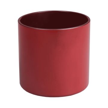 Verre à bougie EVITA, rouge mat, 11cm, Ø11,5cm