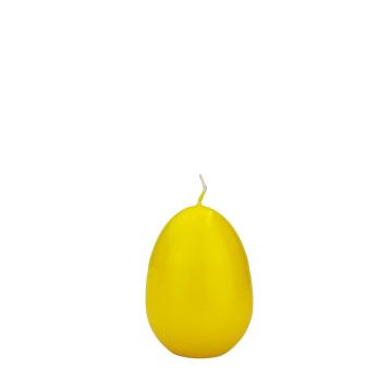 Bougie œuf de Pâques LEONITA, jaune, 6cm, 4,5cm, 7h - Made in Germany