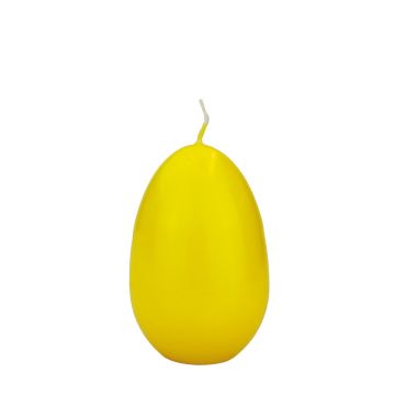 Bougie œuf de Pâques LEONITA, jaune, 9cm, 6cm, 16h - Made in Germany