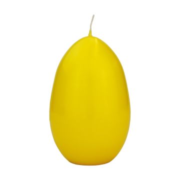 Bougie œuf de Pâques LEONITA, jaune, 12cm, 8cm, 40h - Made in Germany
