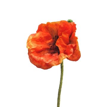 Fleur artificielle de pavot ANKANG, orange, 70 cm, Ø 9,5 cm