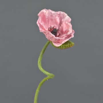 Fleur artificielle de pavot ANKANG, rose, 70 cm, Ø 9,5 cm