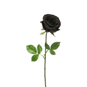 Rose artificielle RUYUN, noire, 45 cm, Ø 8 cm