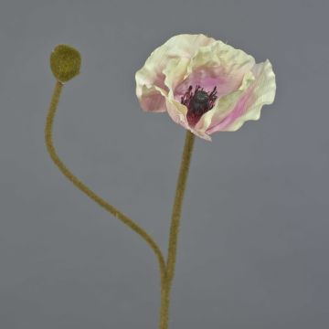 Fleur artificielle de pavot YILAN, rose et blanc, 60 cm, Ø 12 cm Fleur artificielle de pavot YILAN, rose et blanc, 60 cm, Ø 12 cm