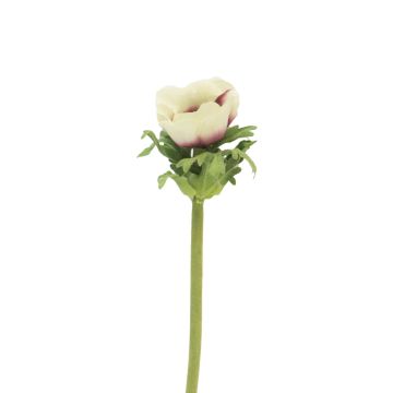 Fleur artificielle anémone BOYANG, crème-violet, 35cm, Ø6cm