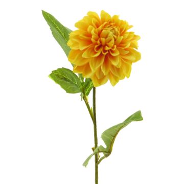 Fleur synthétique dahlia WANRU, jaune-orange, 50cm, Ø9cm Fleur synthétique dahlia WANRU, jaune-orange, 50cm, Ø9cm