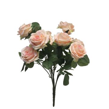 Fleur décorative rosier KAILIN sur tige, rose-crème, 40cm Fleur décorative rosier KAILIN sur tige, rose-crème, 40cm