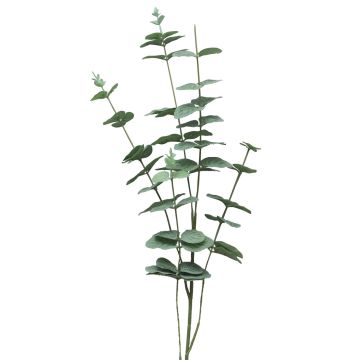Branche artificielle d'eucalyptus FENYU, vert-blanc, 90 cm