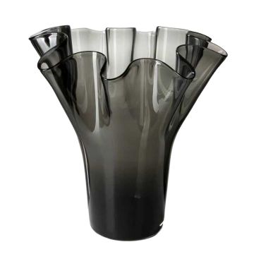 Vase décoratif en verre JODY EARTH, gris, 35cm, Ø24cm Vase décoratif en verre JODY EARTH, gris, 35cm, Ø24cm