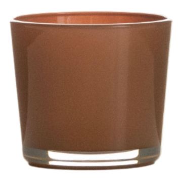 Pot de fleurs en verre ALENA, marron caramel, 19 cm, Ø 19 cm Pot de fleurs en verre ALENA, marron caramel, 19 cm, Ø 19 cm
