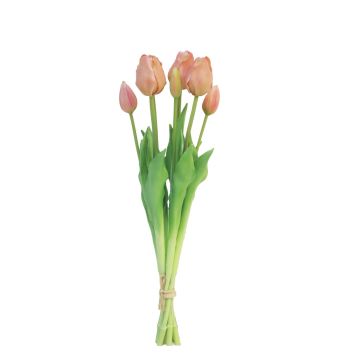 Bouquet de tulipes artificielles LONA, couleur pêche, 45cm, Ø15cm Bouquet de tulipes artificielles LONA, couleur pêche, 45cm, Ø15cm
