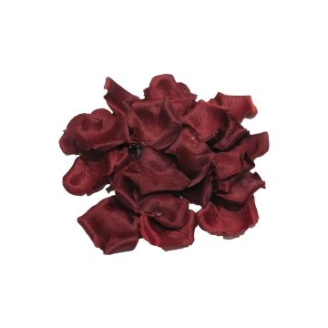 Pétales de rose en satin JINHUI, rouge bordeaux, 60 pièces Pétales de rose en satin JINHUI, rouge bordeaux, 60 pièces