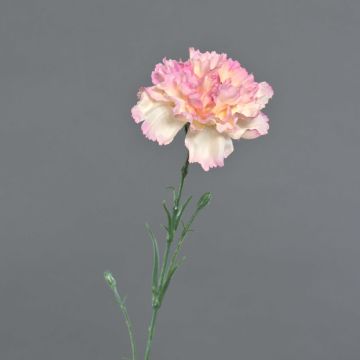 Œillet artificiel VANERA, rose-blanc, 60cm, Ø8cm