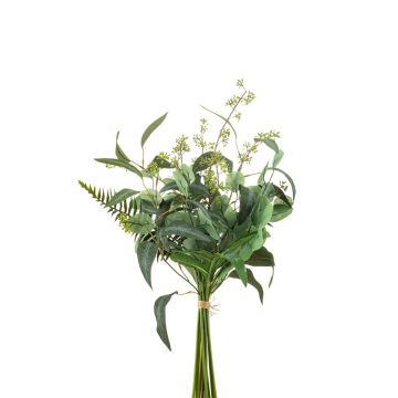 Bouquet décoratif d'eucalyptus et de fougère ZIGU, avec fruits, vert, 60cm Bouquet décoratif d'eucalyptus et de fougère ZIGU, avec fruits, vert, 60cm