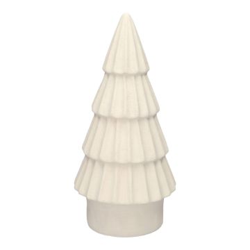 Sapin décoratif LOVRA, terre cuite, blanc, 20 cm, Ø 9,8 cm