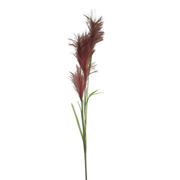 Branche artificielle d'herbe de la pampa LINEN avec panicules, rouge bordeaux, 145cm Branche artificielle d'herbe de la pampa LINEN avec panicules, rouge bordeaux, 145cm