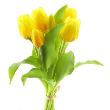 Bouquet de tulipes synthétiques LONA, jaune, 30cm Bouquet de tulipes synthétiques LONA, jaune, 30cm