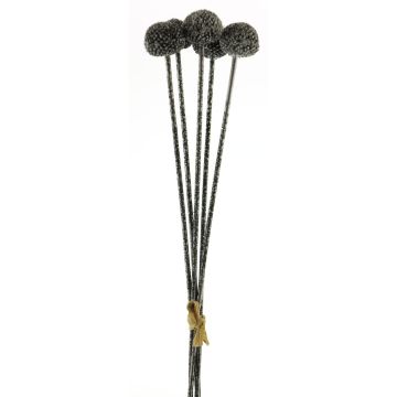 Bouquet artificiel d'ail ornemental ANSHUO avec paillettes, argent, 60cm