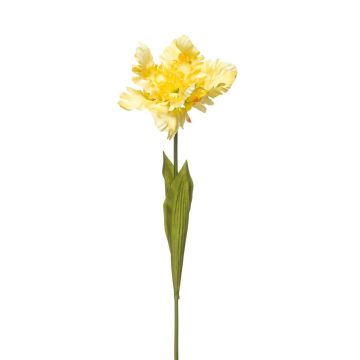 Fleur décorative Tulipe perroquet ALISCHA, jaune, 70 cm